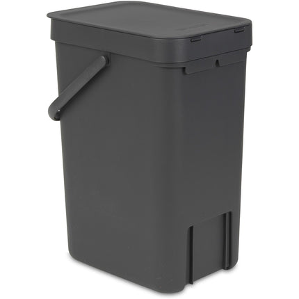 Poubelle de cuisine manuelle BRABANTIA Sort & Go 12L Grey