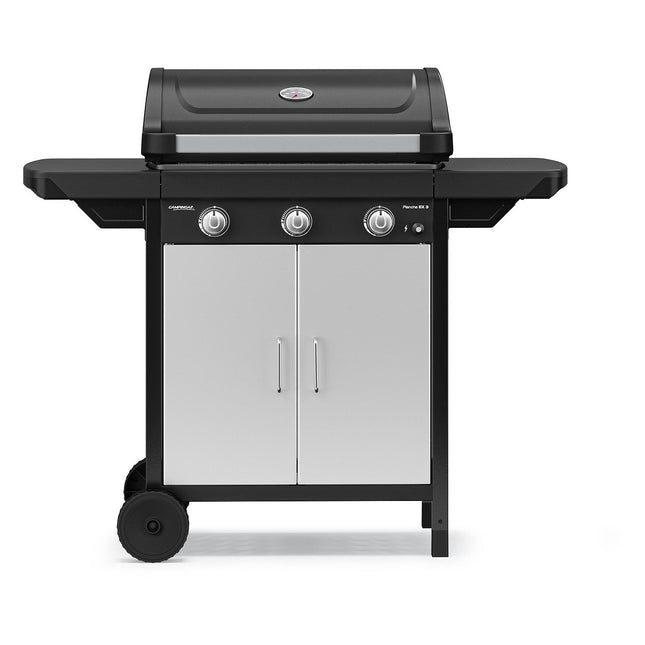 Plancha gaz CAMPINGAZ EX 3 noir 3 brûleurs sur chariot couvercle de cuissson, 60x35 cm