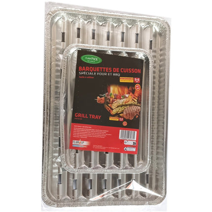 Barquette aluminium FLAMUP barquette de cuisson alu x5 moyen x5 XL