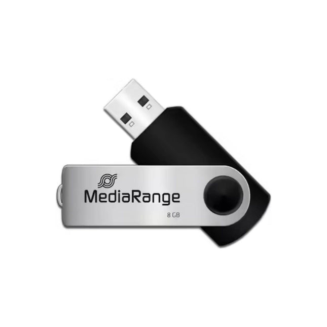 Clé USB MEDIA-RANGE 8go USB2.0 argent