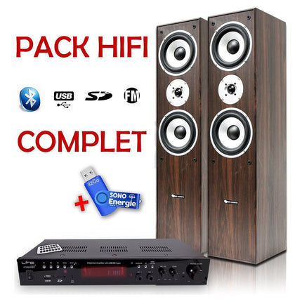 Pack enceinte Home Cinéma EVIDENCE ACOUSTICS Pack Hifi / Home-Cinéma WH amplificateur