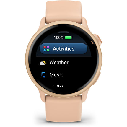 Montre sport GARMIN Vivoactive 6 Forme et santé GPS AMOLED BT Wi-Fi 42 mm Lunar Gold