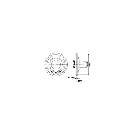 Haut-parleur VELLEMAN Haut-parleur miniature 1W / 8 ohm - 77mm