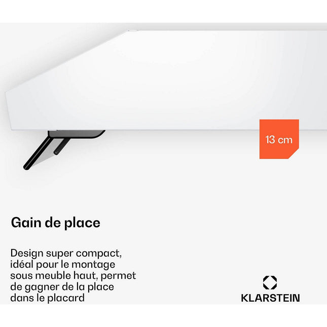 Hotte casquette KLARSTEIN Purista Force Compacte 384,8m³/h C blanc
