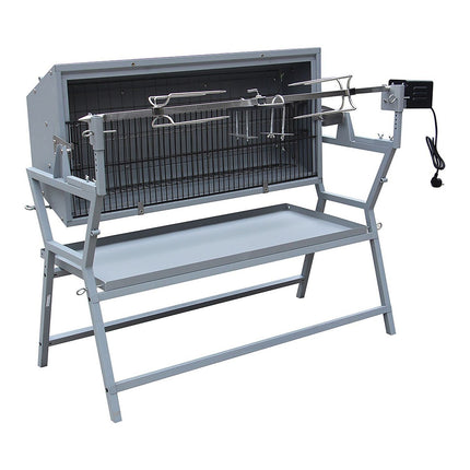 Barbecue charbon HAPPY GARDEN Rôtissoire tournebroche inclinable LISBO
