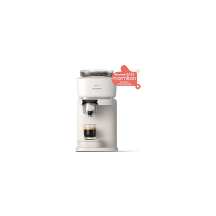 Machine à expresso PHILIPS Baristina BAR303/00 cafetière à grain Blanche + mousseur à Lait