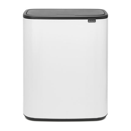 Poubelle de cuisine tri sélectif BRABANTIA Bo Touch Bin 2X30L White