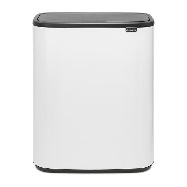 Poubelle de cuisine tri sélectif BRABANTIA Bo Touch Bin 2X30L White