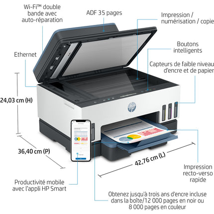 Imprimante jet d'encre HP Smart Tank