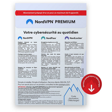 Logiciel antivirus et optimisation NORDVPN Premium Pack 1 an de Cybersécurité