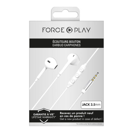 Kit piéton FORCE PLAY Kit piétons bouton jack 3.5mm blanc