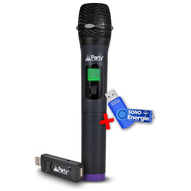 Micro PARTY LIGHT&SOUND Micro main sans fil avec écran digital U