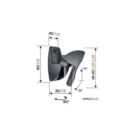 Support enceinte VOGEL'S VLB500 noir 2024