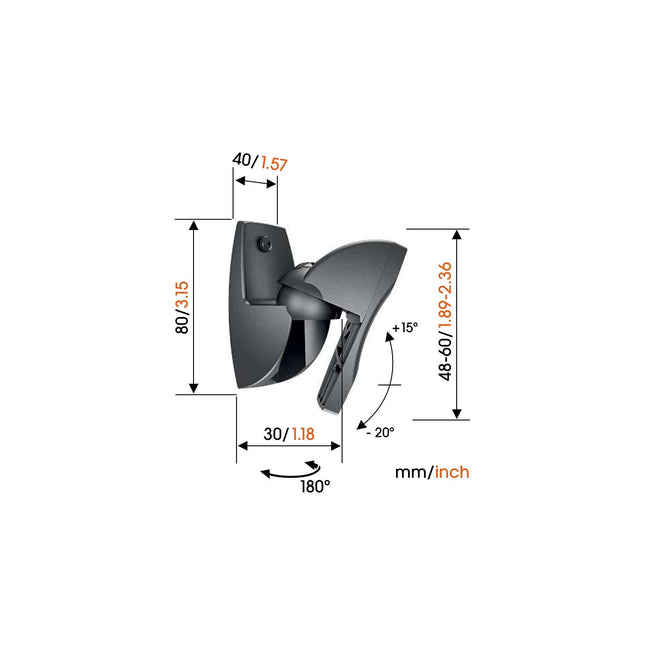 Support enceinte VOGEL'S VLB500 noir 2024