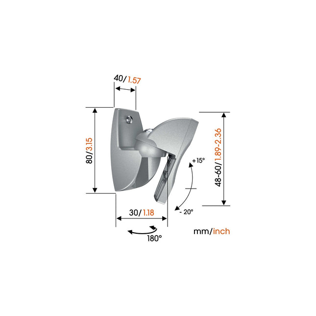 Support enceinte VOGEL'S VLB500 argent