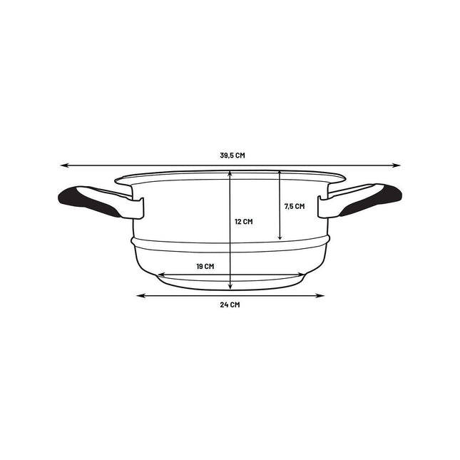 Cuiseur vapeur ECOVITAM Insert en inox 18/10 pour cuisson vapeur