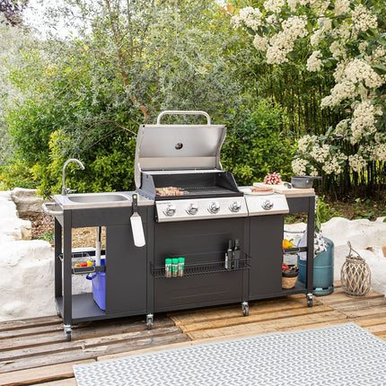 Barbecue gaz HAPPY GARDEN Cuisine d'extérieur TEXAS - 4+1 brûleurs