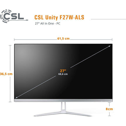 Ordinateur tout-en-un CSL-COMPUTER Unity F27W-ALS/256Go/16Go/Win11Pro