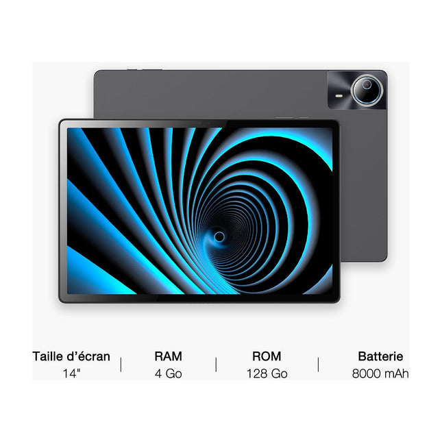 Tablette Android LOGICOM XXL 14.1'' 4/128Go Noir FHD