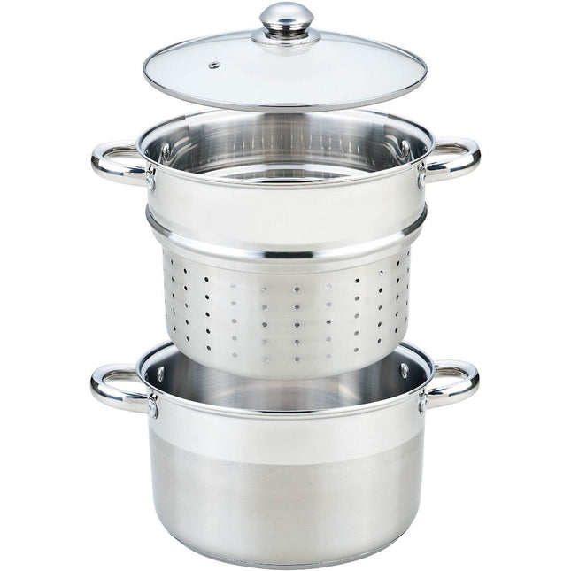 Cuit pâtes ESSENTIELB Vapeur Inox diam 24 cm avec panier