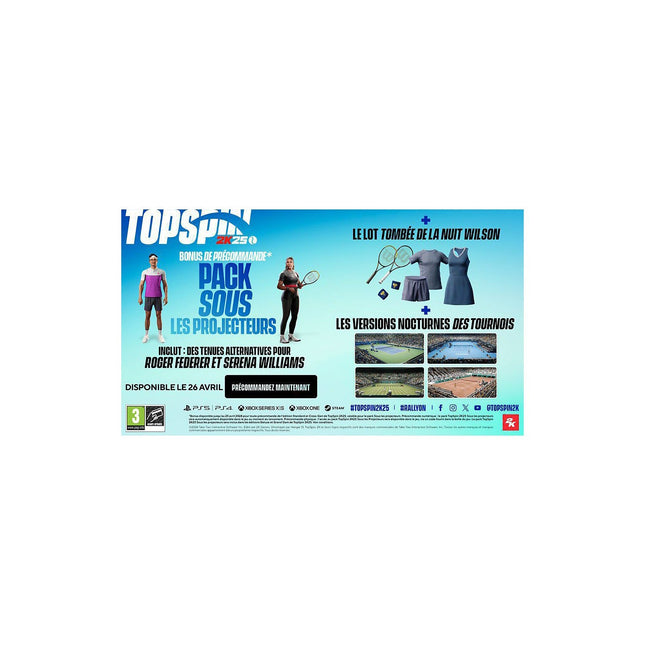 Jeu PS5 TAKE 2 TopSpin 2K25