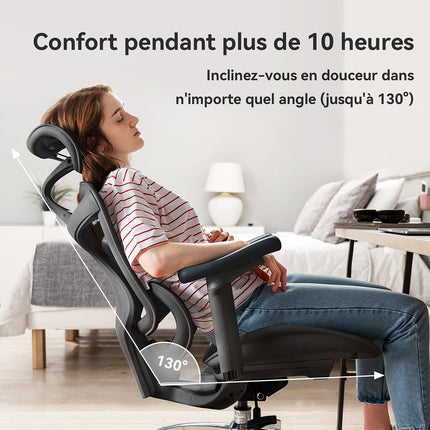 Fauteuil ergonomique SIHOO C300 chaise ergonomique noir