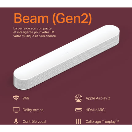 Barre de son SONOS Beam 2