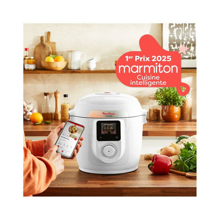 Cookeo MOULINEX YY5855FB WIFI 9-EN-1, 6 L, 9 modes de cuisson, 150 recettes + Extra crisp
