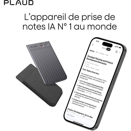 Dictaphone PLAUD Note Argent