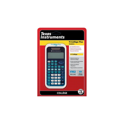 Calculatrice collège TEXAS INSTRUMENTS TI-Collège+ solaire