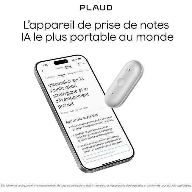 DICTAPHONE PLAUD Note Pin S Violet