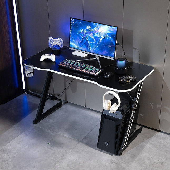 Bureau gamer AMS GAMING GAMERDESK-120Z-WHITE