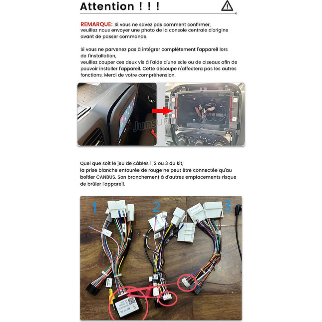 Autoradio connecté JUNSUN pour Renault Trafic 3 14-21 128G Carplay
