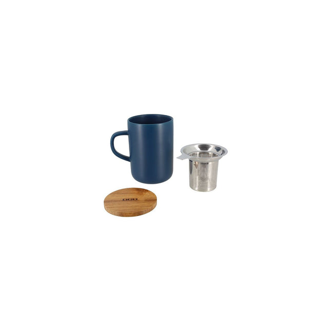 Théière OGO LIVING Tisanière Juliet bleu en grès 475 ml