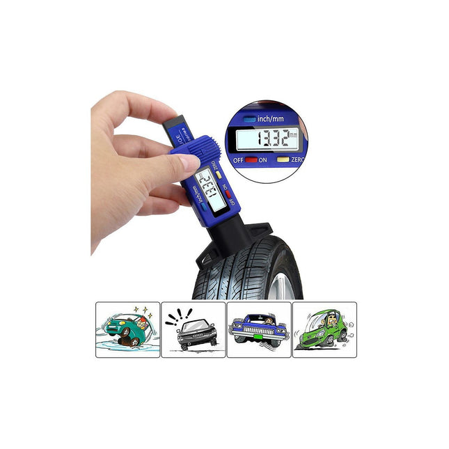 Autoradio connecté JUNSUN Jauge de profondeur des pneus, bleue