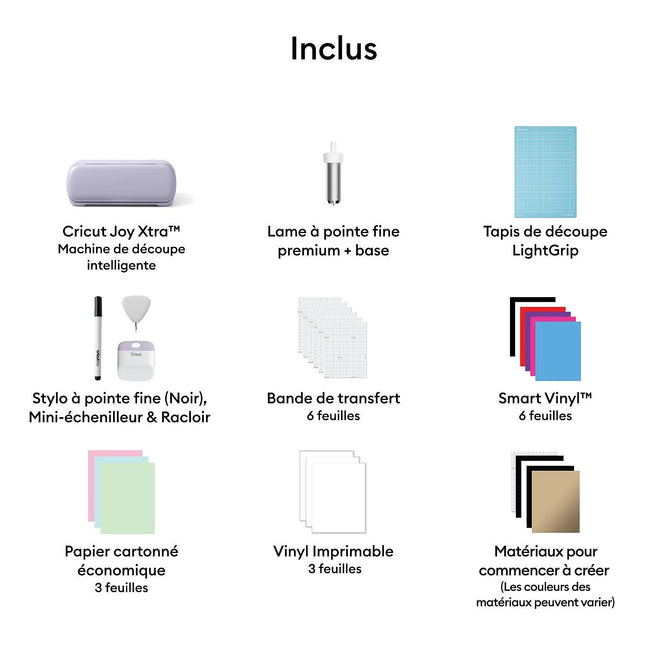 Machine de découpe CRICUT Bundle Joy Xtra Lavande