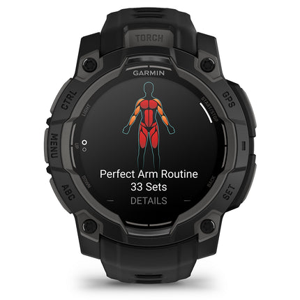 Montre sport GARMIN Instinct 3 Outdoor GPS AMOLED BT Noir Bracelet noir