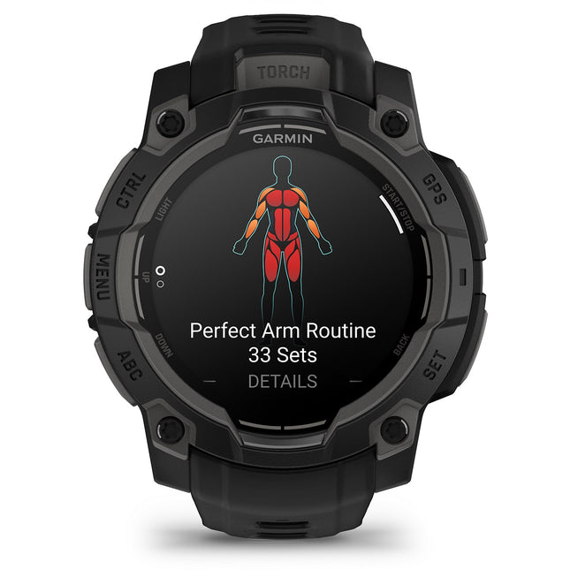 Montre sport GARMIN Instinct 3 Outdoor GPS AMOLED BT Noir Bracelet noir