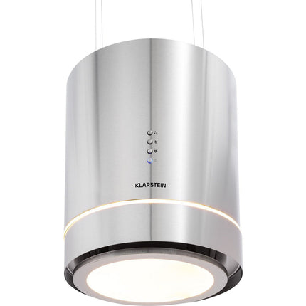 Hotte décorative îlot KLARSTEIN Tron Ambience îlot Ø38cm 540m³/h inox