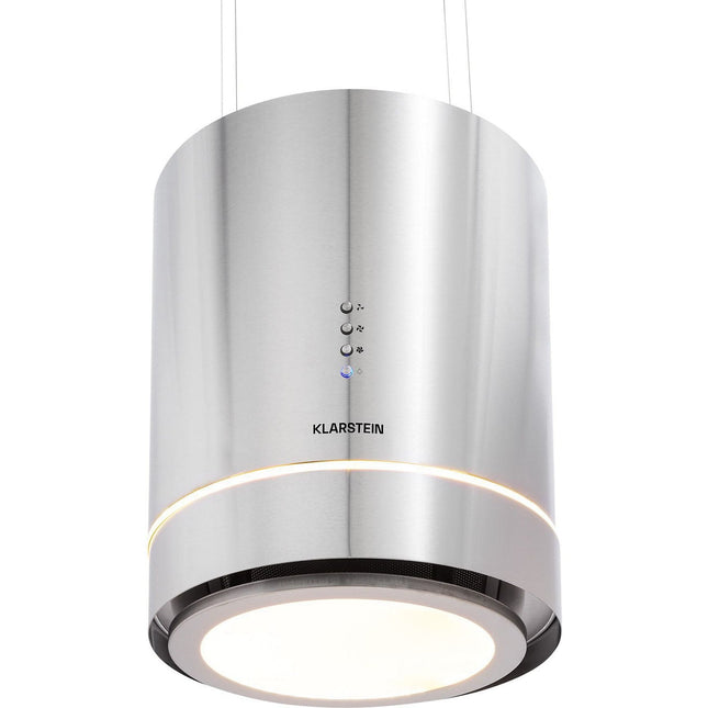 Hotte décorative îlot KLARSTEIN Tron Ambience îlot Ø38cm 540m³/h inox