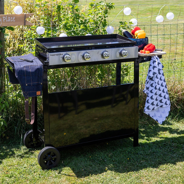 Plancha gaz HAPPY GARDEN Plancha au gaz MÉRIDA 4 brûleurs + chari