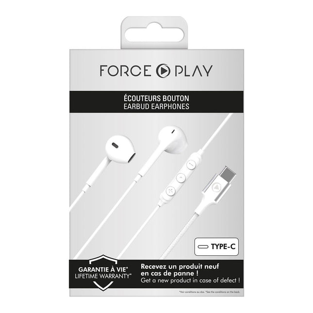 Kit piéton FORCE PLAY Kit piétons bouton USB-C blanc renforcé