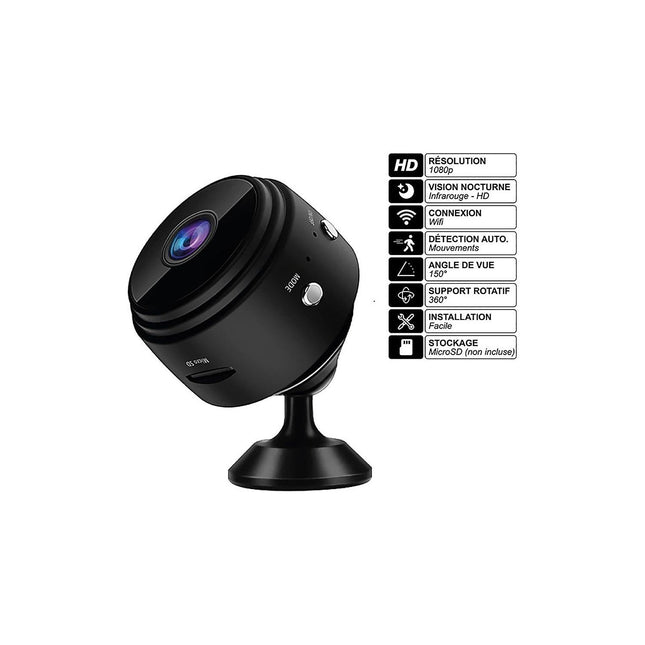 Dashcam AVIZAR Avizar Caméra Espion 1080p Connectée Wi-