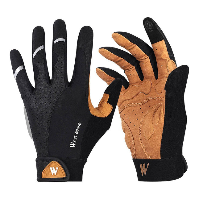 Gants AVIZAR Gants tactiles Fonction Noir et Marron S