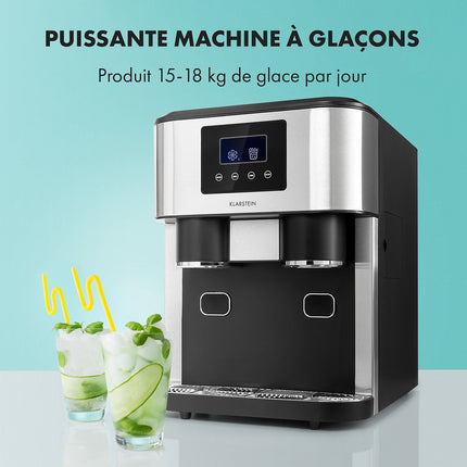 Machine à glaçons KLARSTEIN Eiszeit Crush - Noir/Argent