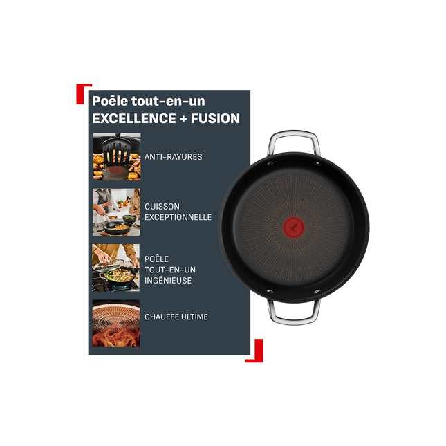 Sauteuse TEFAL 28cm Excellence + avec couvercle