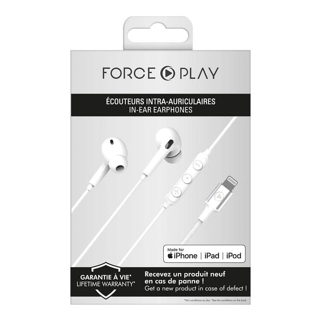 Kit piéton FORCE PLAY Kit piétons intra lightning MFI blanc