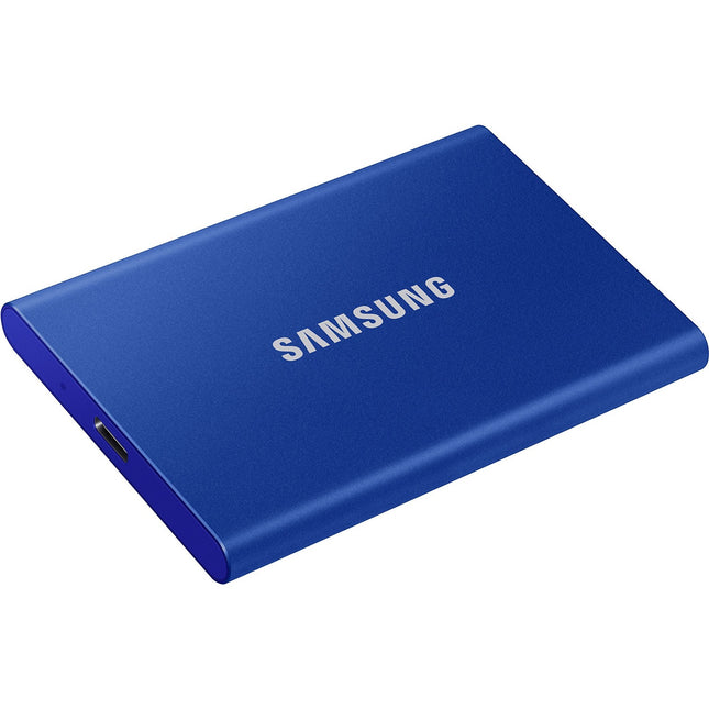 Disque dur SSD externe SAMSUNG Pack T7 bleu + housse