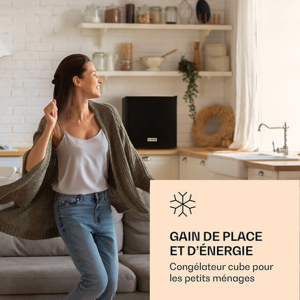 Mini congélateur KLARSTEIN Garfield 4 étoiles 35L 65W 2 niveau noir