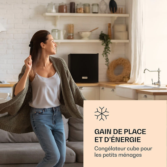 Mini congélateur KLARSTEIN Garfield 4 étoiles 35L 65W 2 niveau noir